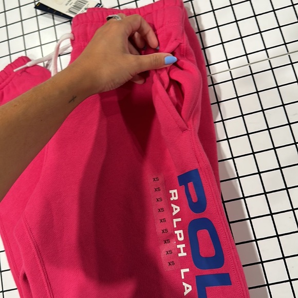 NWT Polo Ralph Lauren Pink Sweat Jogger Pants - Picture 2 of 8